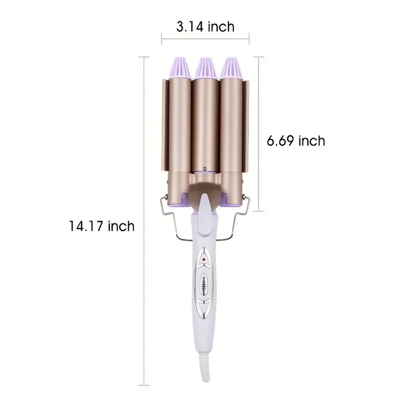 Electric Curling Iron - Three-Stick Hair Curler for Smooth and Shiny Hair - Household Egg Roll Stick - Hair Styling Tool for Salon-Quality Results