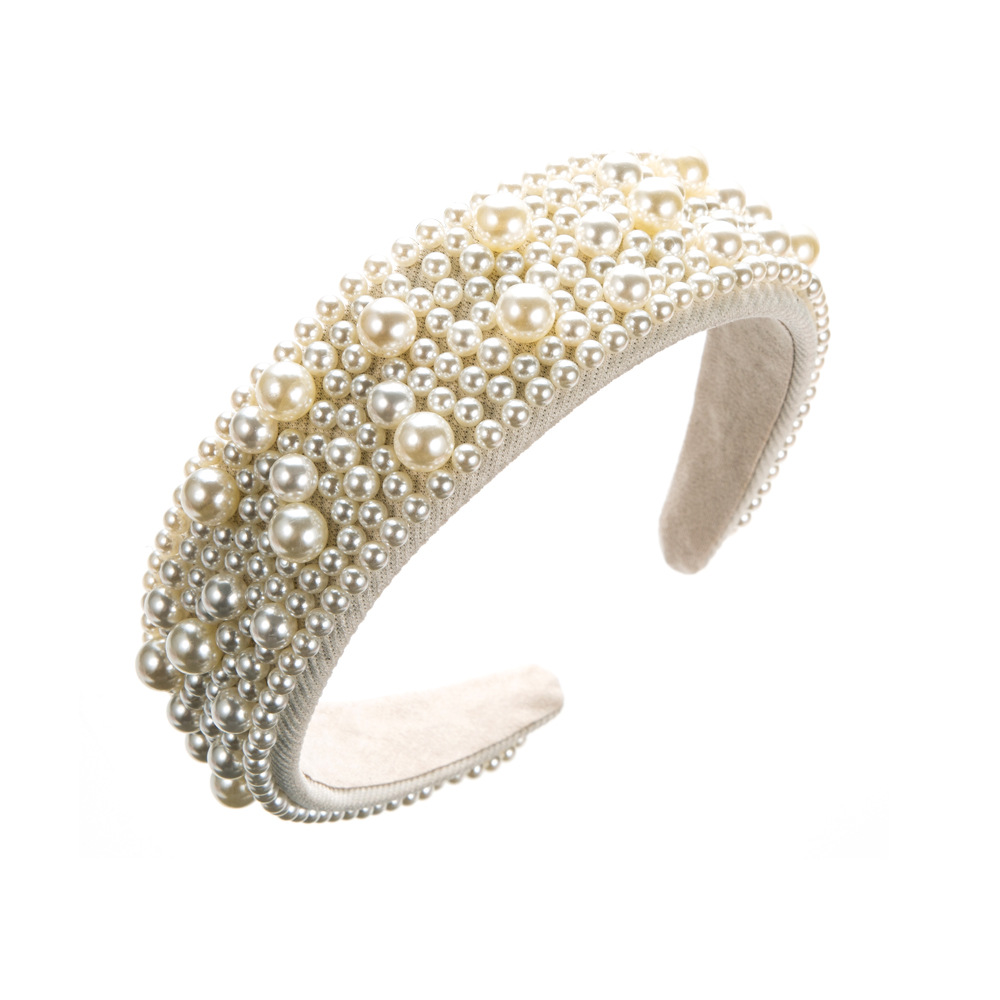 Full Pearl Headband Baroque Hair Hoop For Women Lady Head Bands FG1333