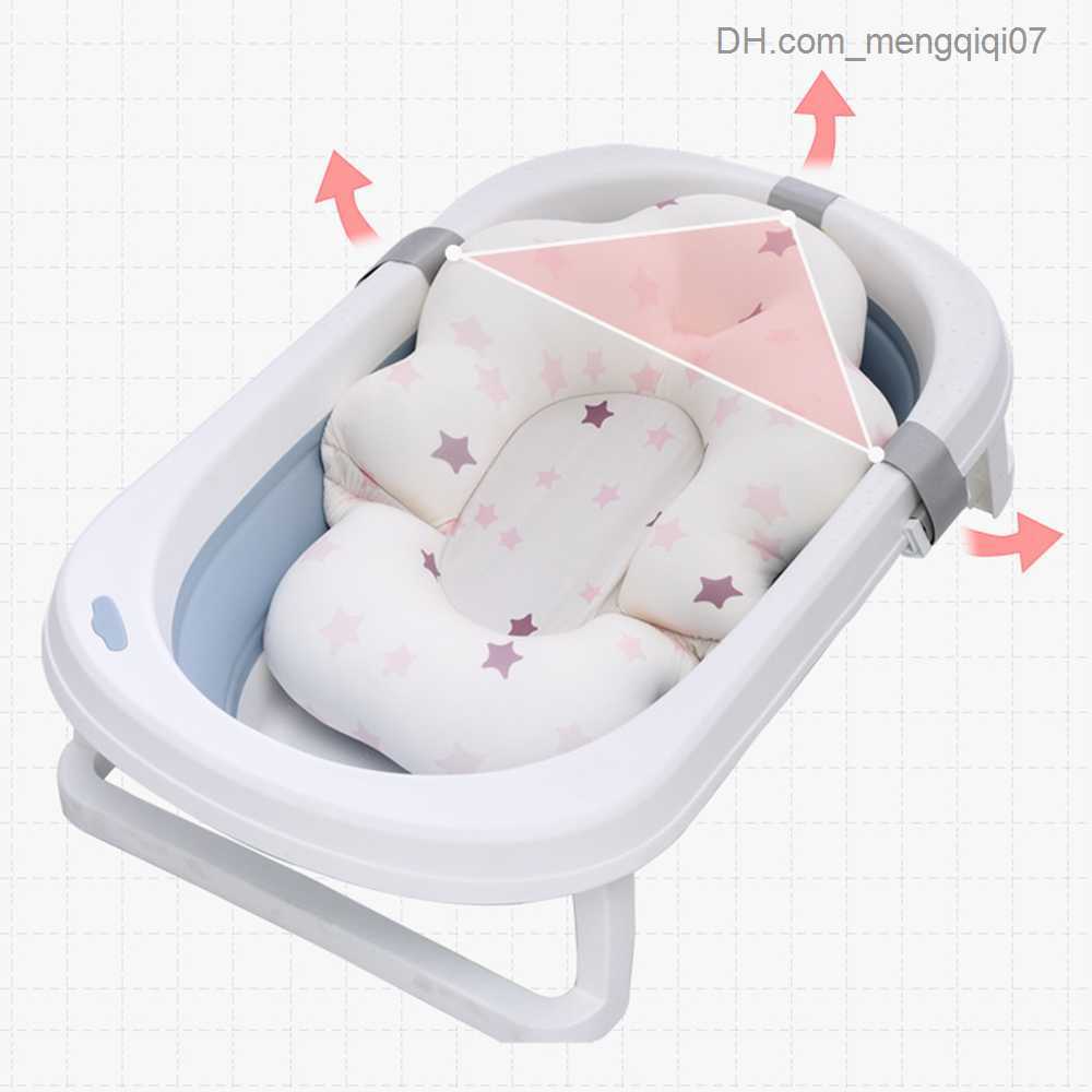 Bathing Tubs Seats Baby shower net bathtub seat baby shower bathtub pad fat free safety care bathtub support soft and comfortable body pad pillow Z230