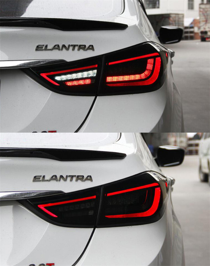 Car Tail Lights For Hyundai Elantra Taillight 20 11-20 16 LED Tail Lamp+Turn Signal+Brake+Reverse LED Light