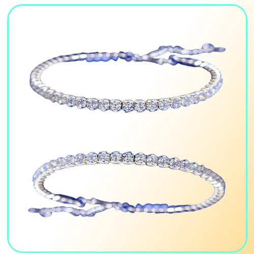 new high carbon drill full drill bracelet NIS simulated diamond 3mm row chain7583662
