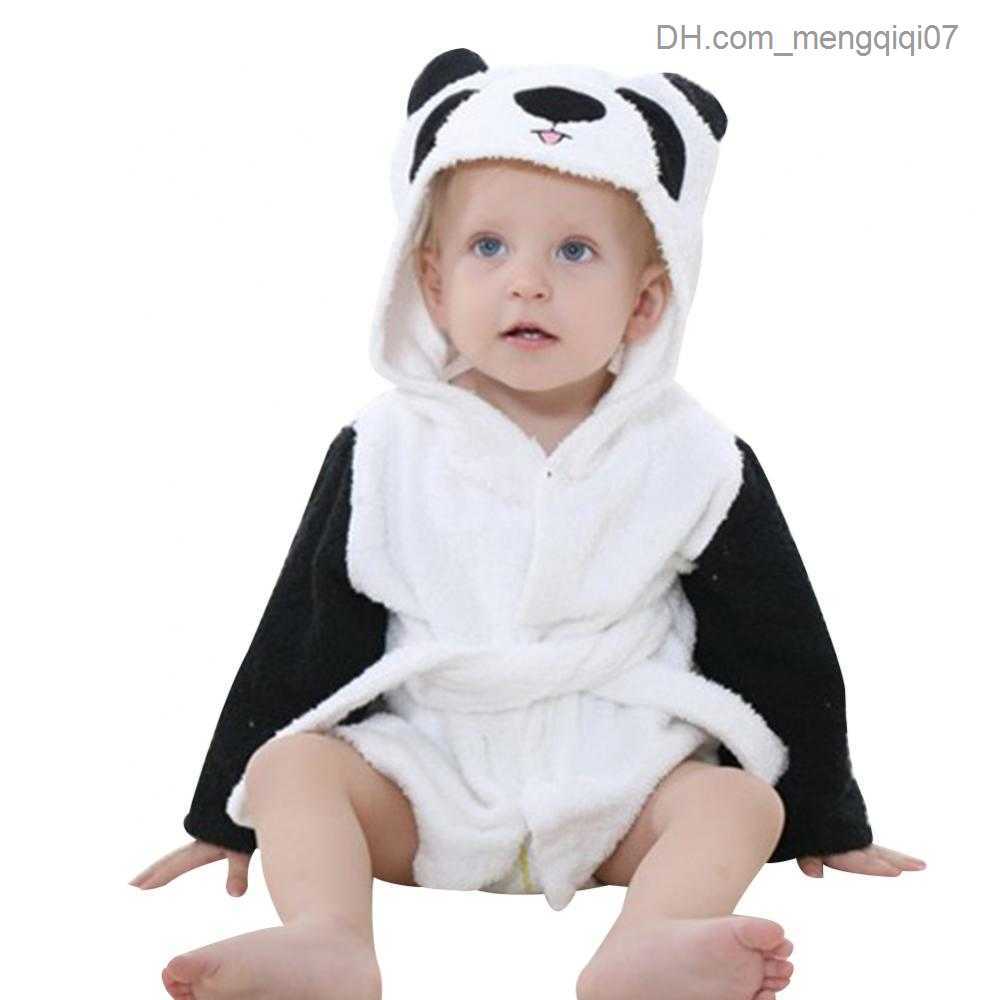 Towels Robes Cute Baby Girl Cartoon Hoodie Baby Bath Towel Cute Winter Baby Clothing Pajamas Z230819