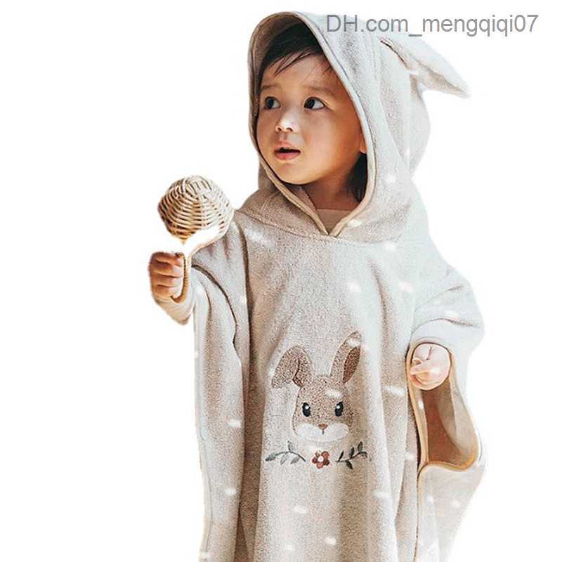 Towels Robes Cute cartoon family beach towel Soft and comfortable children's hooded towel Rob pure cotton absorbent bathroom towel Toalla Bebe Co