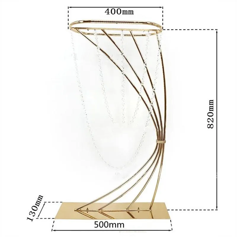 2022 Flower vase Stand 82CM Tall Metal Road Lead Wedding Centerpiece Flowers Rack For Event Party Home DecorationZZ