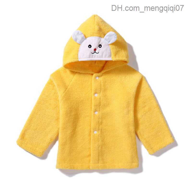 Towels Robes Children's cardigan animal bathroom new baby rabbit home clothing cotton towel newborn absorbent baby bath towel 0-5 years Z230819