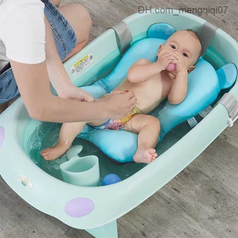 Bathing Tubs Seats Baby shower mat bathtub seat anti slip support bathtub safety support folding pad. Z230818