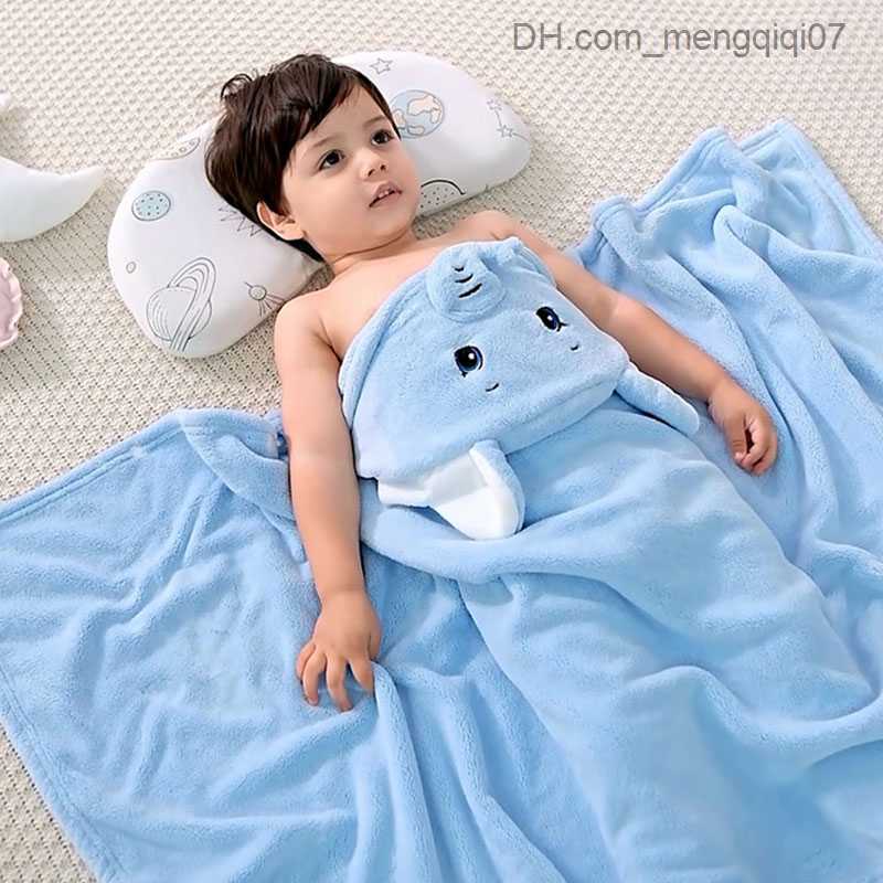 Towels Robes Baby shower towel baby shower towel coral velvet hooded cape soft and absorbent quick drying baby shower towel Z230819