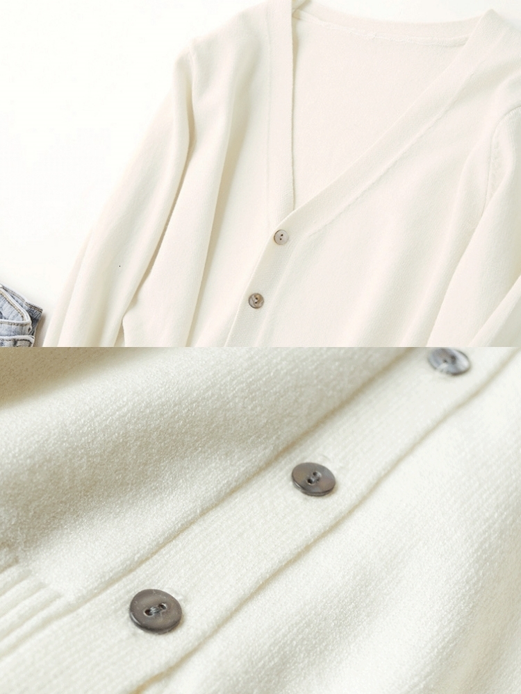 Womens Knits Tees Autumn Women Cardigans Single Breasted Knitwears Vneck Solid Knitted Sweater Slim Female White Casual Outerwear Coats 230818
