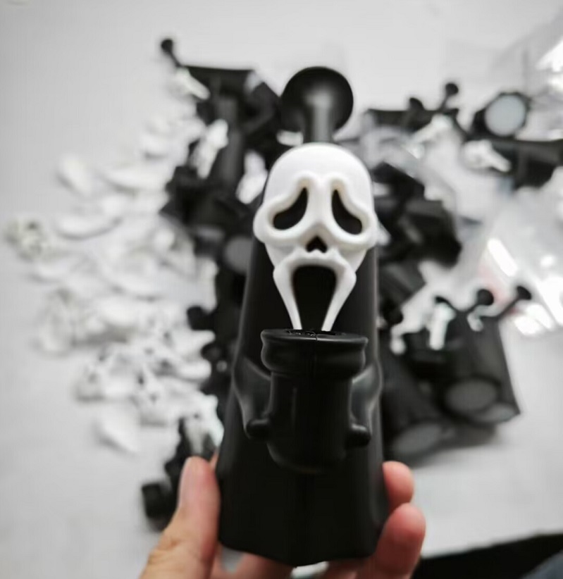 6.5 inch Hallo ween silicone bong Oil Beaker Bong with 14mm glass bowl Smoking Accessories tobacco wax bubbler