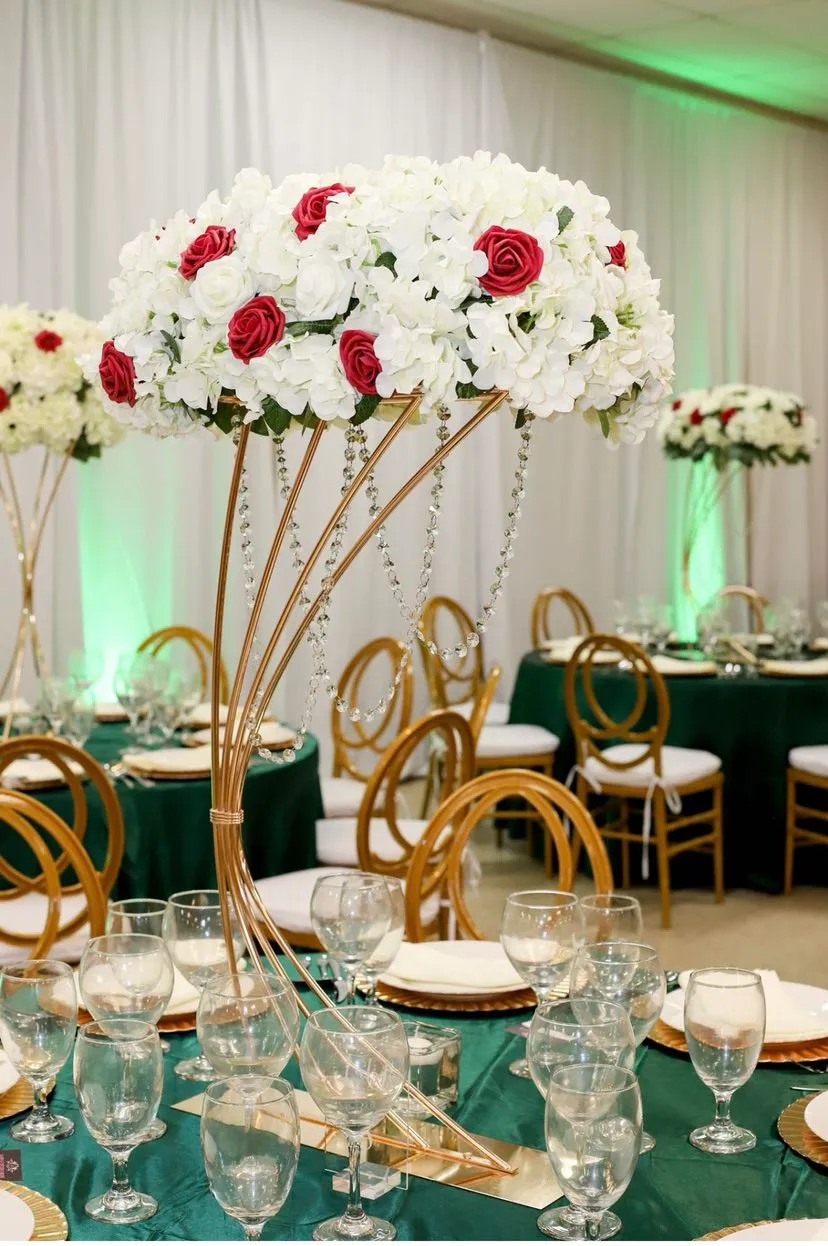 2022 Flower vase Stand 82CM Tall Metal Road Lead Wedding Centerpiece Flowers Rack For Event Party Home DecorationZZ
