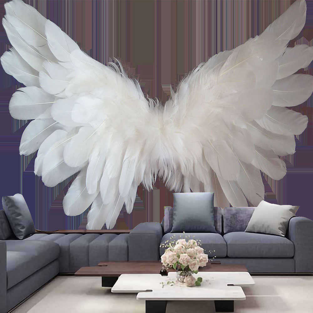 Tapestries Large Angel Wings Tapestry Hippie Psychedelic Feather Occult Background Art Wall Hanging Carpet Home Decoration Table Cloth R230817
