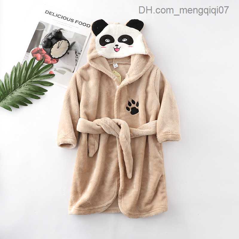 Towels Robes Winter Children's Bathroom Cartoon Baby Bath Towel Rabbit Panda Animal Hooded Towel Children's Pajamas Boys Girls' Bath To