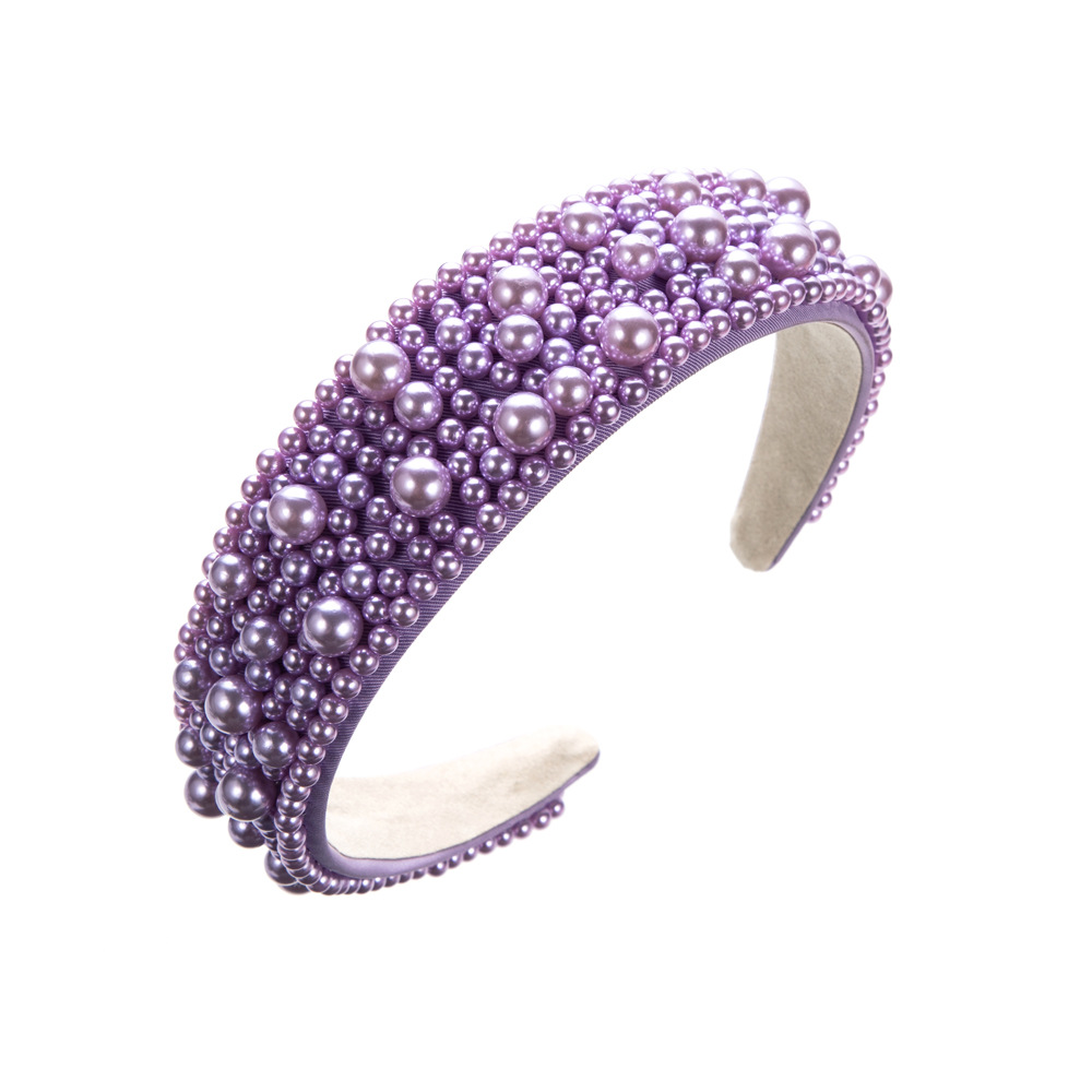 Full Pearl Headband Baroque Hair Hoop For Women Lady Head Bands FG1333