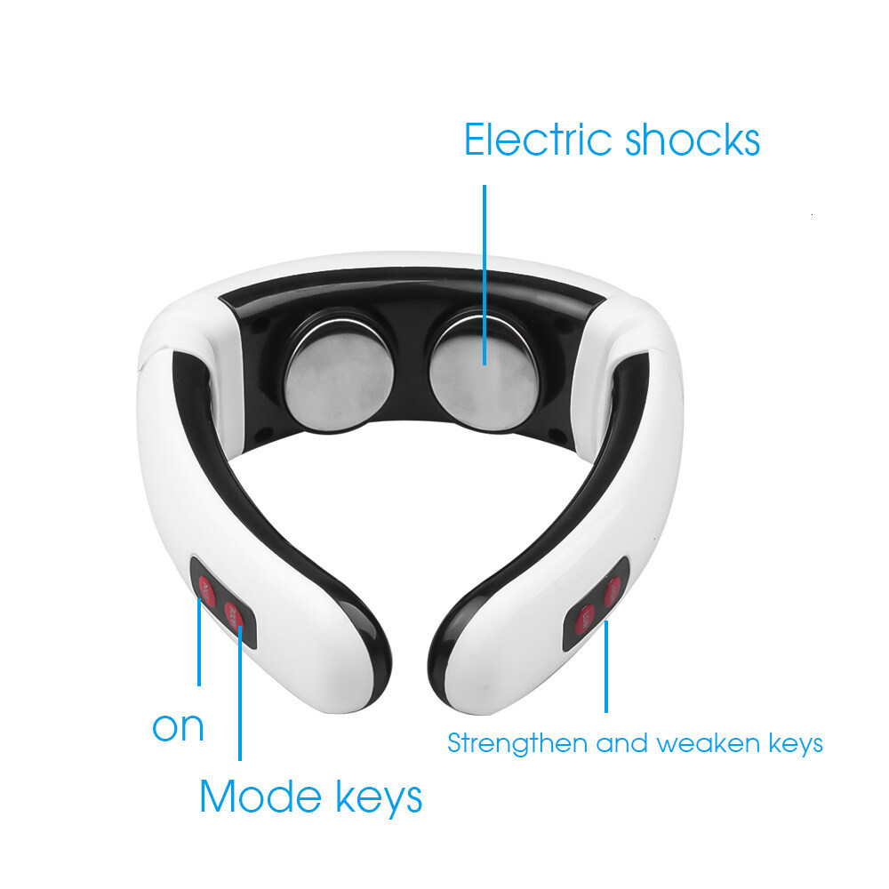 Other Massage Items Electric Neck Pulse Massager Far-infrared Heating 6 Mode Cervical Massage Device Pain Relief Tool Health Care Relaxation Machine 2