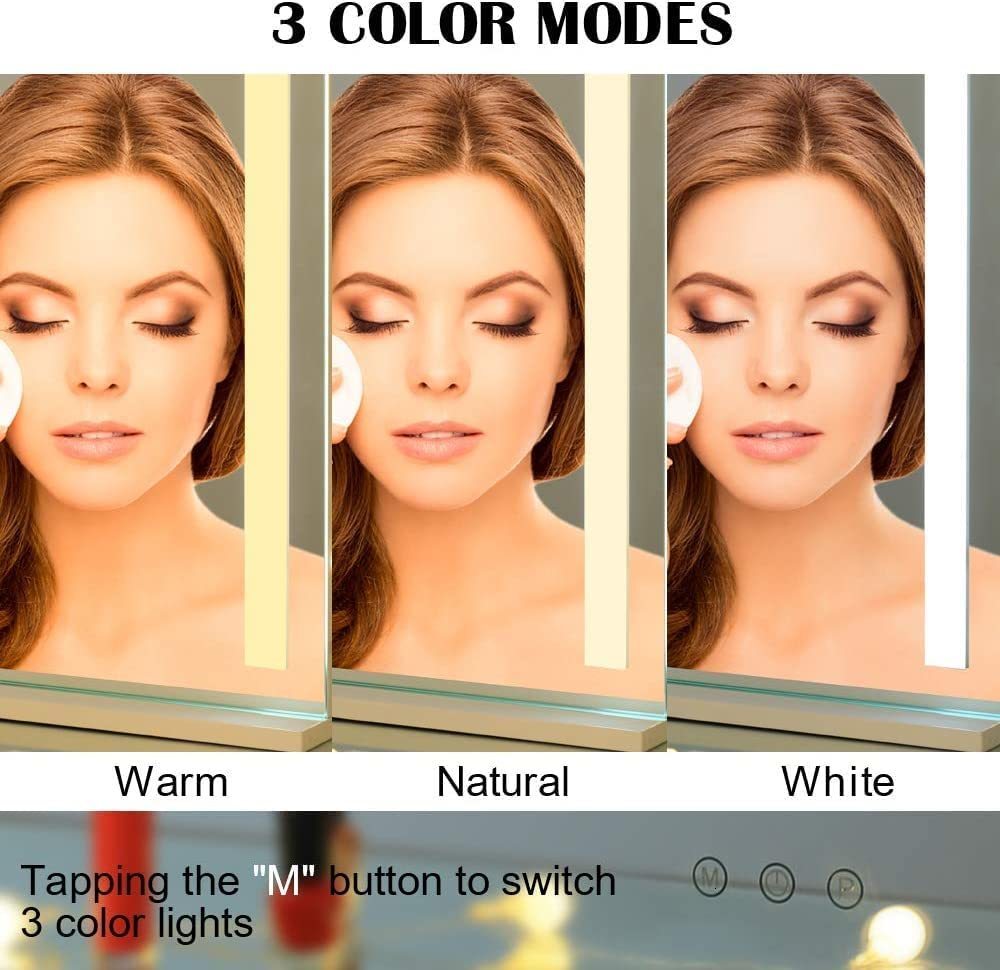 Compact Mirrors Makeup Mirror with Lights Lighted Cosmetic Vanity Mirror with Led Lights for Dressing Bedroom Tabletop Gifts for girl women 230818