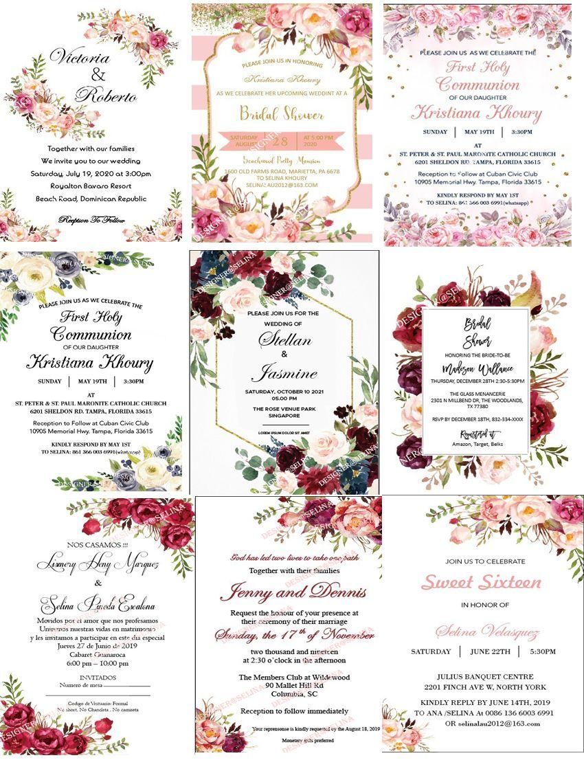 2021 Burgundy Lace Wedding Invitation Inner Sheet with Silver Glitter Bottom And Ribbon EnvelopeZZ