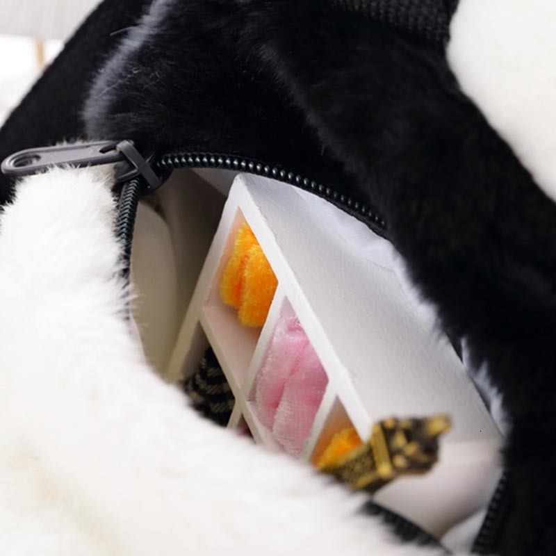 Backpacks Panda Backpacks Stuffed Animal Bag Girls Boys Plush Adjustable Schoolbags Kindergarten Plush Backpack Toys Children Gifts 230818