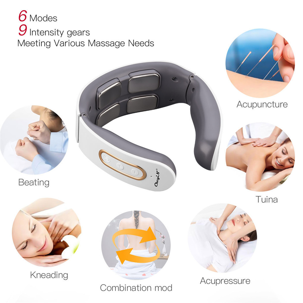 Other Massage Items CkeyiN Smart Electric Shoulder Neck Massager Heating Relaxation Massage Instrument 4D Pulse Cervical Vertebra Health Care 9 Gear 2