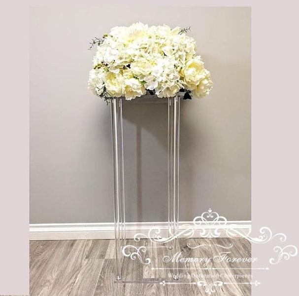 New style tall Wedding acrylic crystal Table Centerpiece Wedding Columns Flower Stand for Table decoration floral ZZ