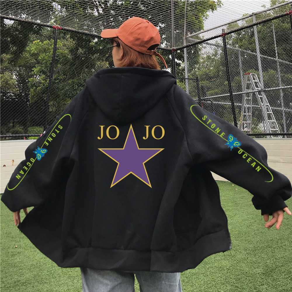 Men's Hoodies Sweatshirts Jojo's Fantasy Adventure Stone Ocean Printing Hoodie Loose Unisex Anime Style Hoodie Autumn Spring Top Z230819