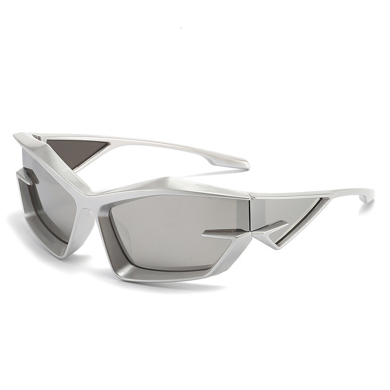 Sunglasses European and American futuristic technology sunglasses Y2K street show sunglasses opposite sex sunglasses 230818