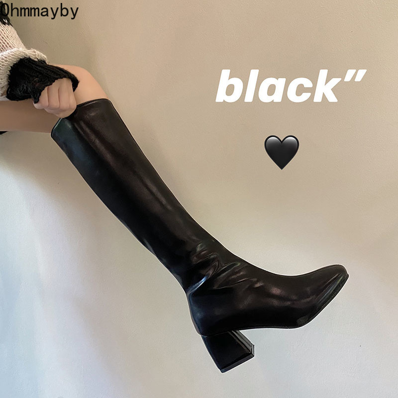 Boot Warm Long Boots Woman Knee High Booties Ladies Shoes Platform Thick Heel PU Leather Soft Zipper Fashion Winter 2023 230818