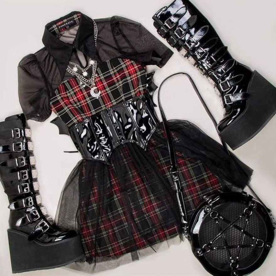 Boots Demonia's Gothic 2023 Dark Rock Punk Platform Wedges Kneehigh Metal Roundtoe Stacked Knight Autumn Spring 230818