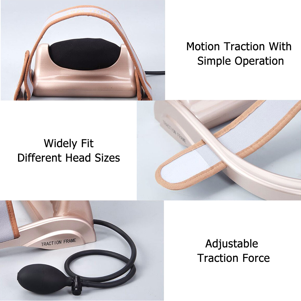 Other Massage Items Filled Air Head Massager Cervical Tractor Neck Traction Posture Pump Relax Vertebra Massage Spine Muscle Pain Relief Health Care 2