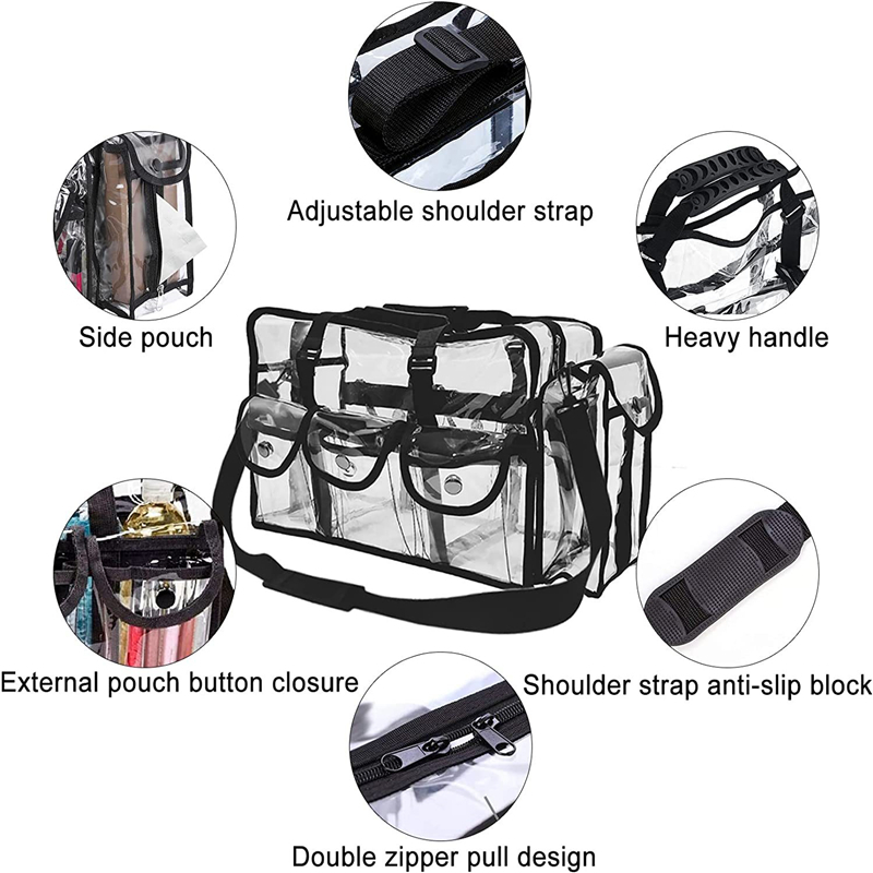 Cosmetic Bags Men's Women's Cosmetic Bag Transparent Waterproof Large-Capacity Lipstick Toiletries Skin Care Products Organizer Makeup Bag 2