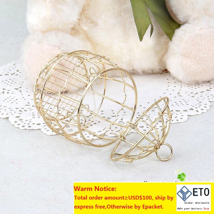 Wedding Favor Holders European Creative Gold Hollow Matel Candy Boxes Romantic Wrought Iron Birdcage Party SuppliesZZ