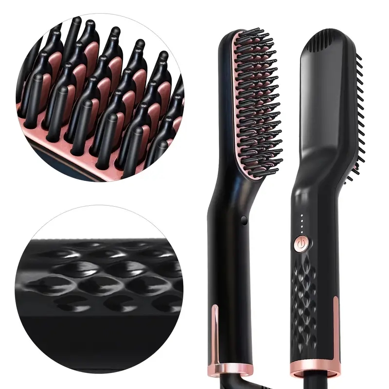 Heated Beard Straightener for Men - Smooth and Shiny Beard in Minutes - Perfect Gift for Grooming Enthusiasts