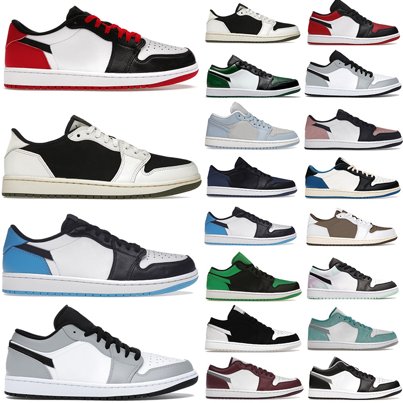 Jumpman 1 basketball shoes 1s lows sneakers OG reverse mocha black toe Medium Olive Light Smoke Grey Panda SE Concord Patent Phantom men women outdoor Sports trainers