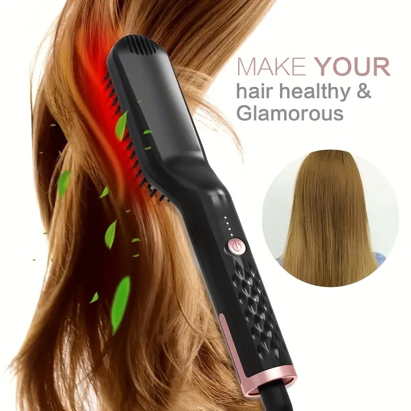 Heated Beard Straightener for Men - Smooth and Shiny Beard in Minutes - Perfect Gift for Grooming Enthusiasts