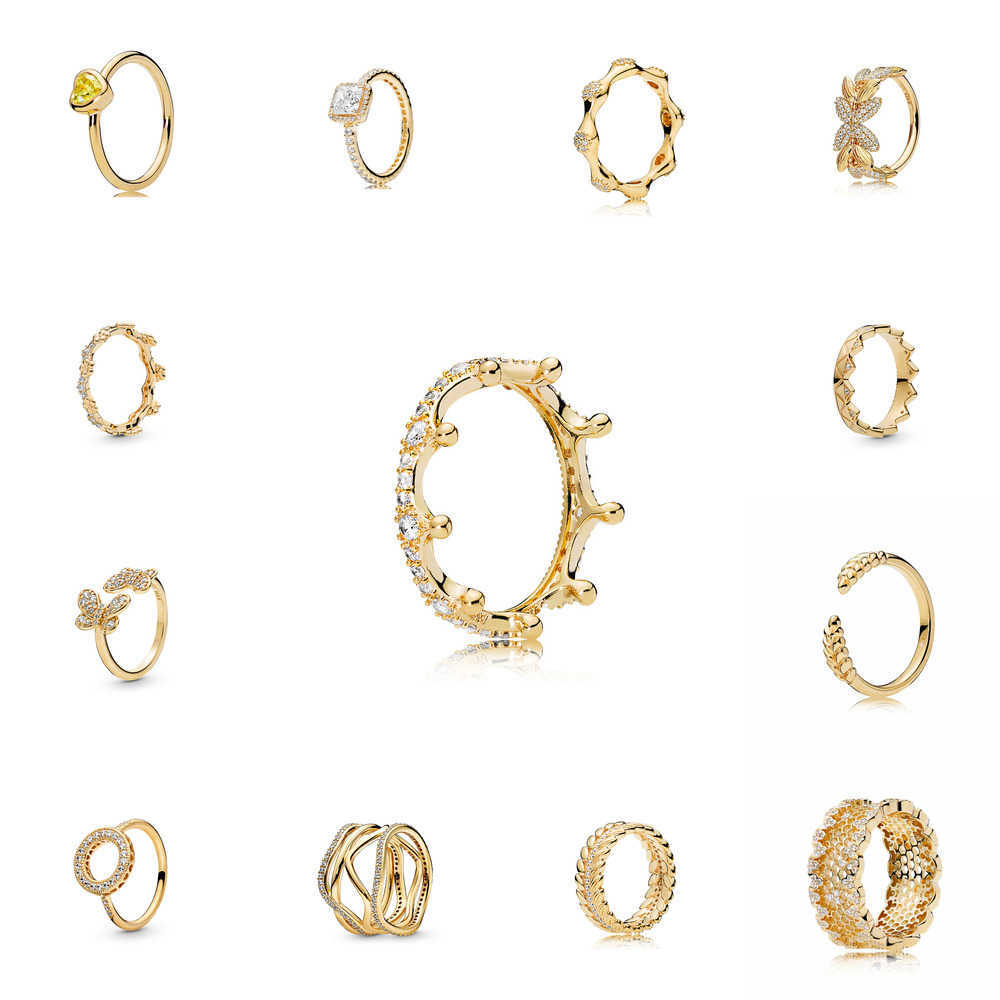 Designer Ring Jewelry 925 Silver Women Fit Ring Heart Fashion Rings Gold Plated Zircon Sparkling Princess Wishbone