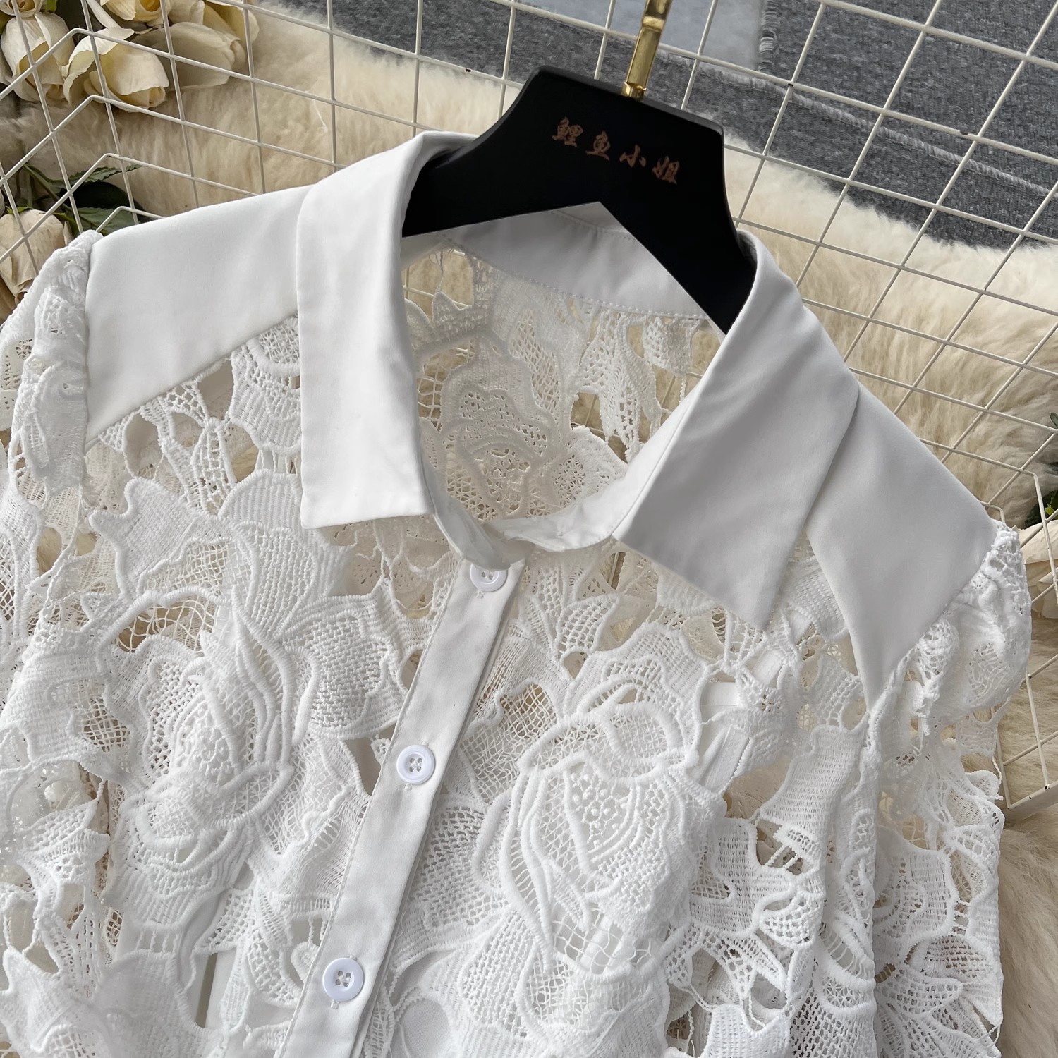 Basic Casual Dresses Summer Elegant White Water Soluble Lace Embroidery Dress Women Long Sleeve Hollow Out Single Breasted Belt Party Vestidos 2025