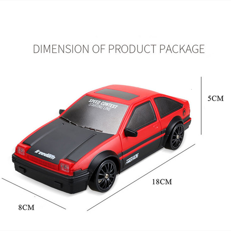 Diecast Model Car 2.4G Drift Rc Car 4WD 3.7V 500MAH RC Drift Car Toy Remote Control GTR Model AE86 Vehicle Car RC Racing Car Toy 230818