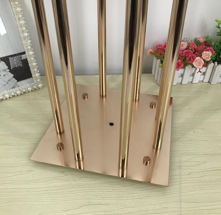 Wedding Table Centerpiece Flower Stand Candle Holder 8 heads candlestick with lampshade metal gold candelabra without lampZZ