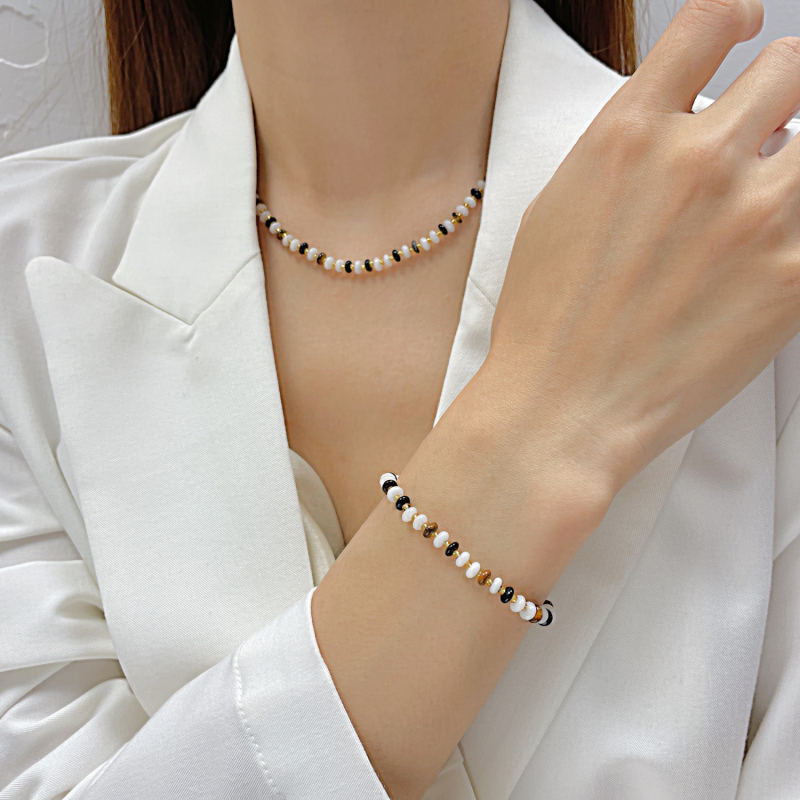 Colorful Natural Stone Tiger Eye Agate Beaded Strands Bracelet for Gift