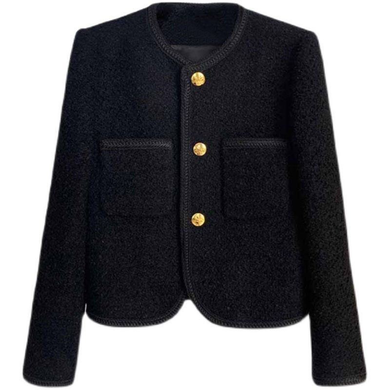 Womens Wool Blends Slim Tweed Short Jackets Blend Casual Vintage Coats Korean Fashion Casacos Chic In Outerwears Elegant Chaquetas 230818