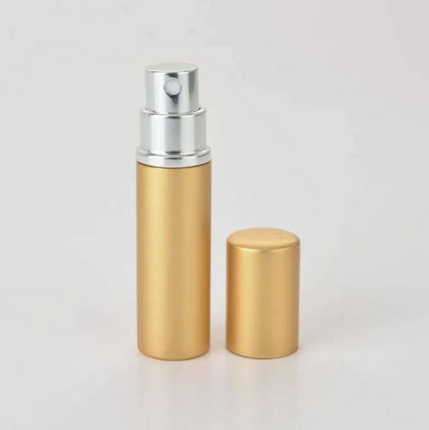 5ml Perfume Bottle Aluminium Anodized Compact Perfume Atomizer Fragrance Glass Scent-bottle Travel Makeup Spray Bottle C292
