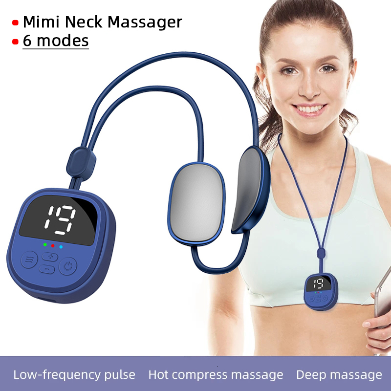 Other Massage Items Pendant Neck Massager Low Frequency 9 Levels for Neck Arm Leg Shoulder Massager Health Care Tools Portable Relaxation Device 23081