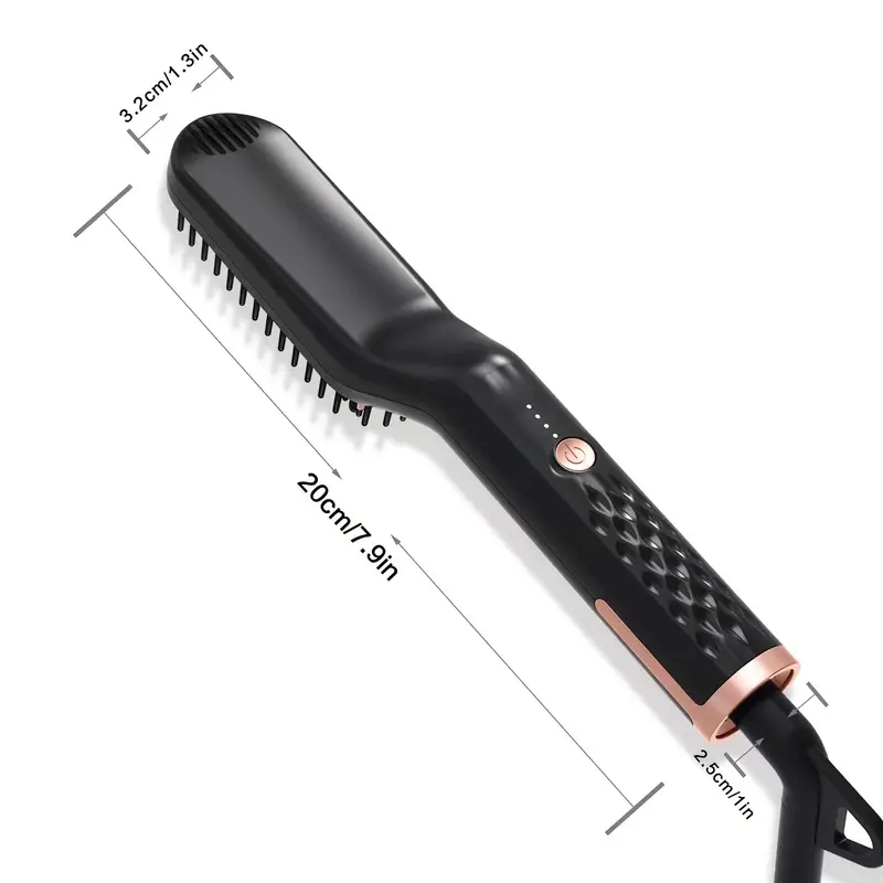 Heated Beard Straightener for Men - Smooth and Shiny Beard in Minutes - Perfect Gift for Grooming Enthusiasts