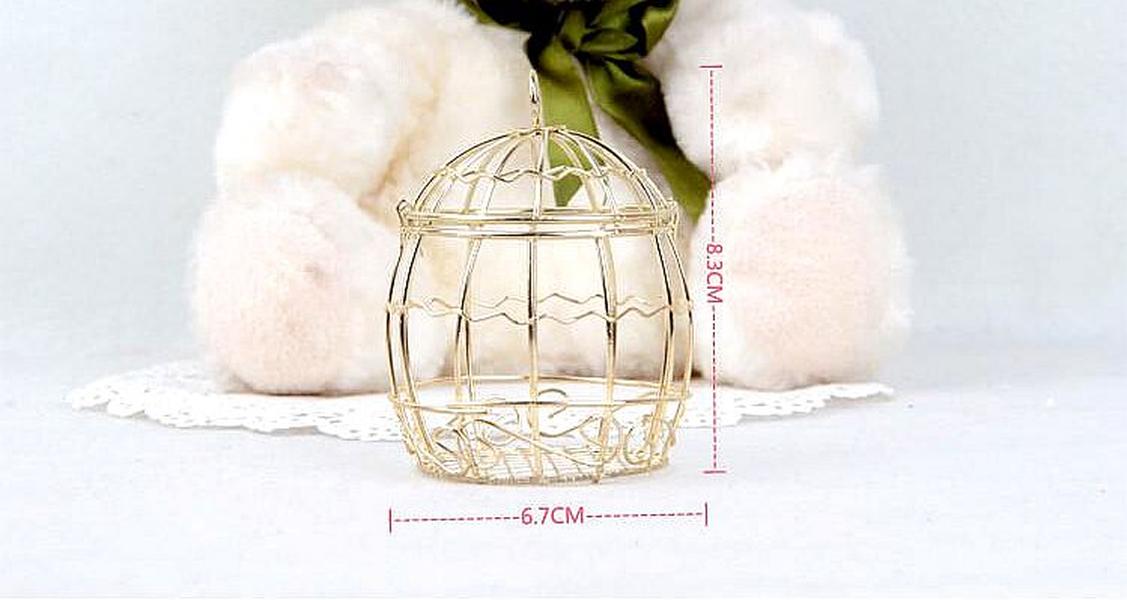 Wedding Favor Holders European Creative Gold Hollow Matel Candy Boxes Romantic Wrought Iron Birdcage Party SuppliesZZ