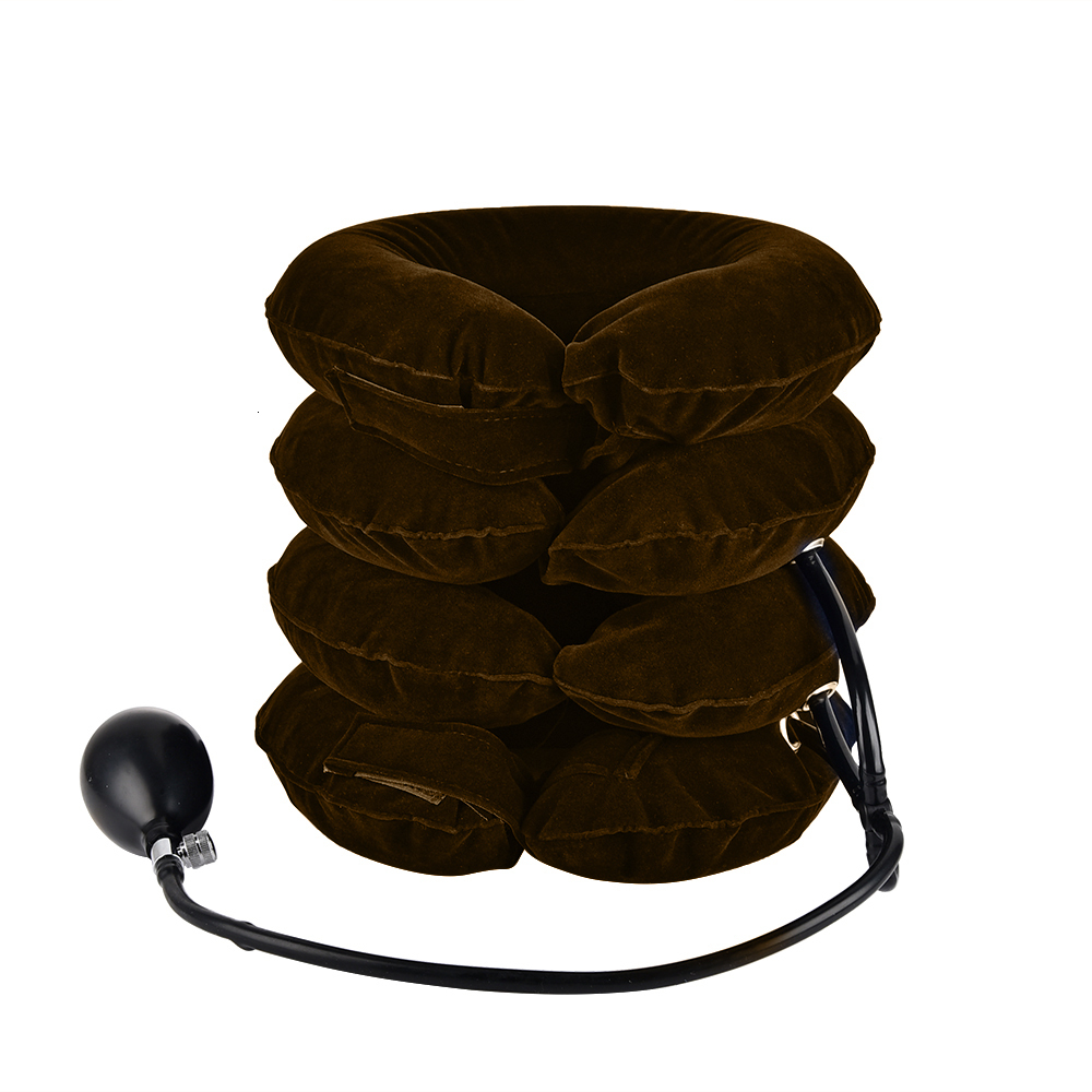 Other Massage Items 3 Layer Air Cervical Inflatable Collar Neck Massager Traction Vertebra Therapy Soft Brace Pain Relief Pillow Health Care Massage 2