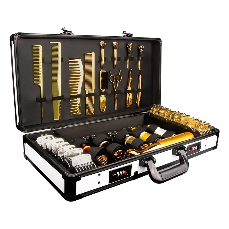 Hairdressing Tool Storage Box Shockproof Aluminum Carrying Case Hairdressing Tool Makeup Case Box Organizer