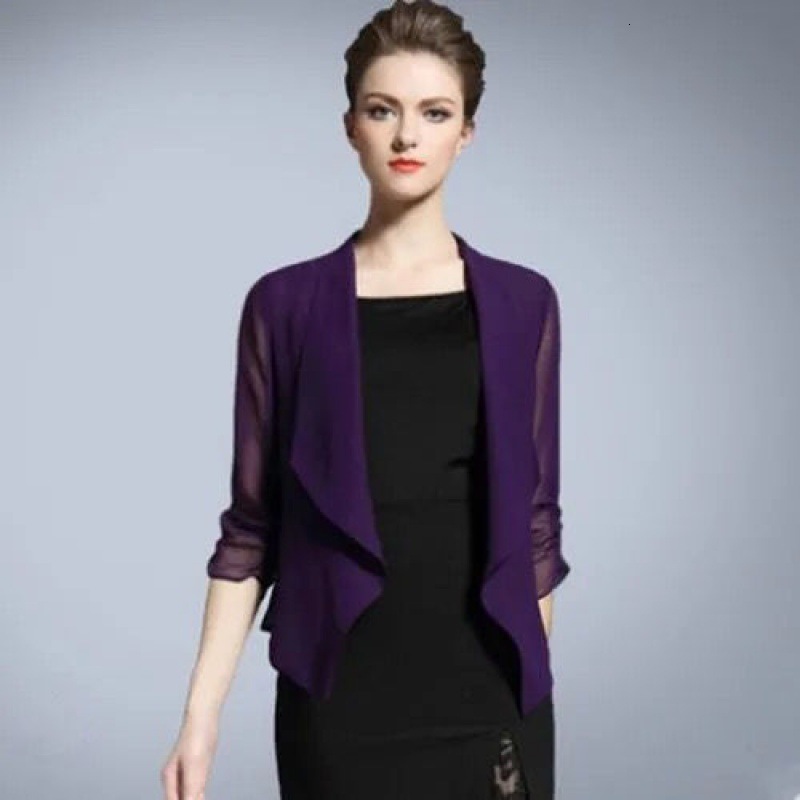 Women's Jackets M5XL 2023 Spring Summer Plus Size Chiffon Cardigan Thin Short Small Coat Shawl Sunscreen Jacket Drop 230817