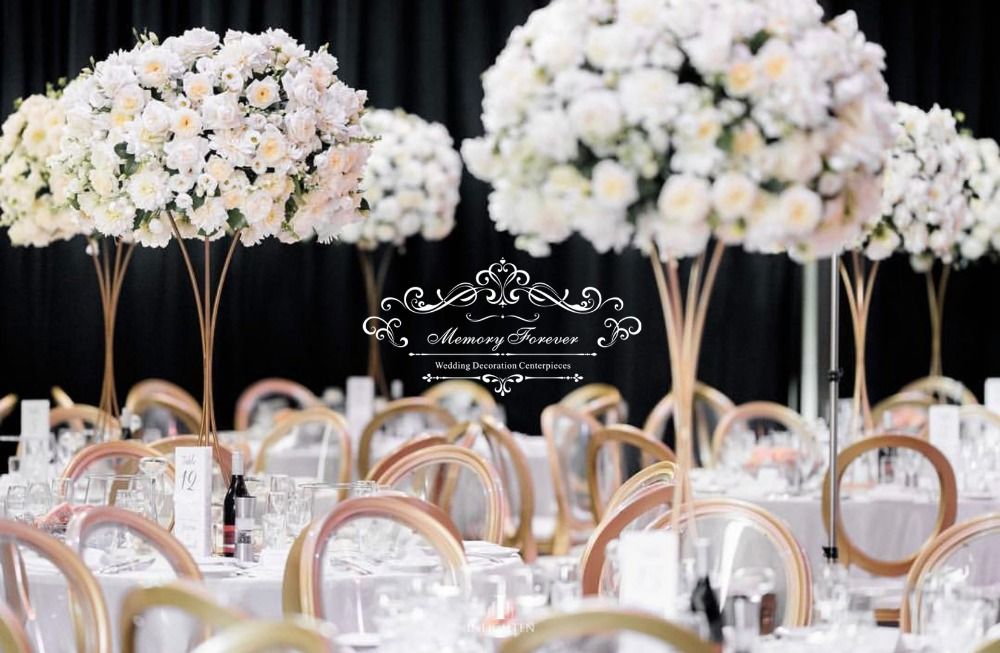 High Quality Latest Tall Center Pieces Wedding Table Centerpieces Decoration Flower Stand Decorative Gold Vases for MarriageZZ