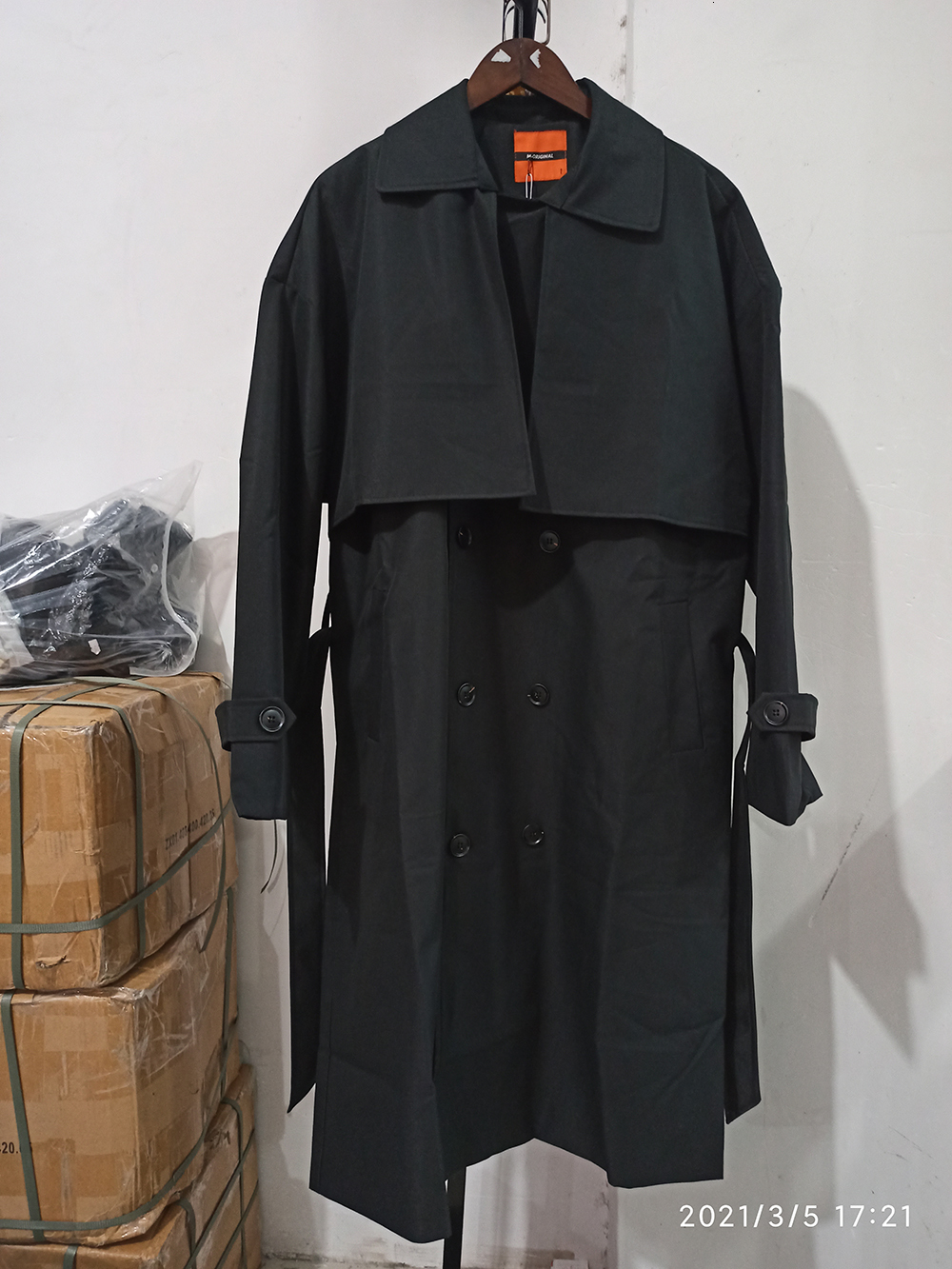 Men's Jackets IEFB Wear 2023 Autumn Fashion Double Breasted Clothes Male Long Coat Loose Overcoat Trend Handsome Casual Windbreak 230818