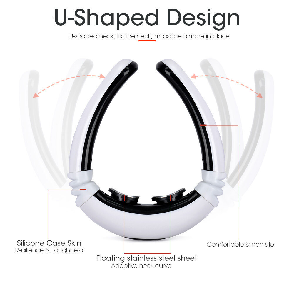Other Massage Items Electric Neck Pulse Massager Far-infrared Heating 6 Mode Cervical Massage Device Pain Relief Tool Health Care Relaxation Machine 2
