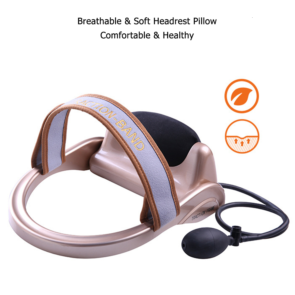 Other Massage Items Filled Air Head Massager Cervical Tractor Neck Traction Posture Pump Relax Vertebra Massage Spine Muscle Pain Relief Health Care 2